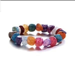💗🛍unique chakra irregular stone beads bracelet